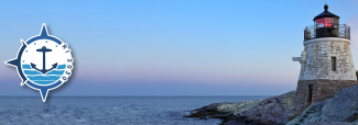 Castle Hill Lighthouse with the RI 2030 Logo