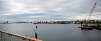 Large ships at the port of providence